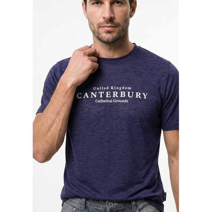 Polera Básica Hombre Azul 2