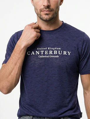Polera Básica Hombre Azul