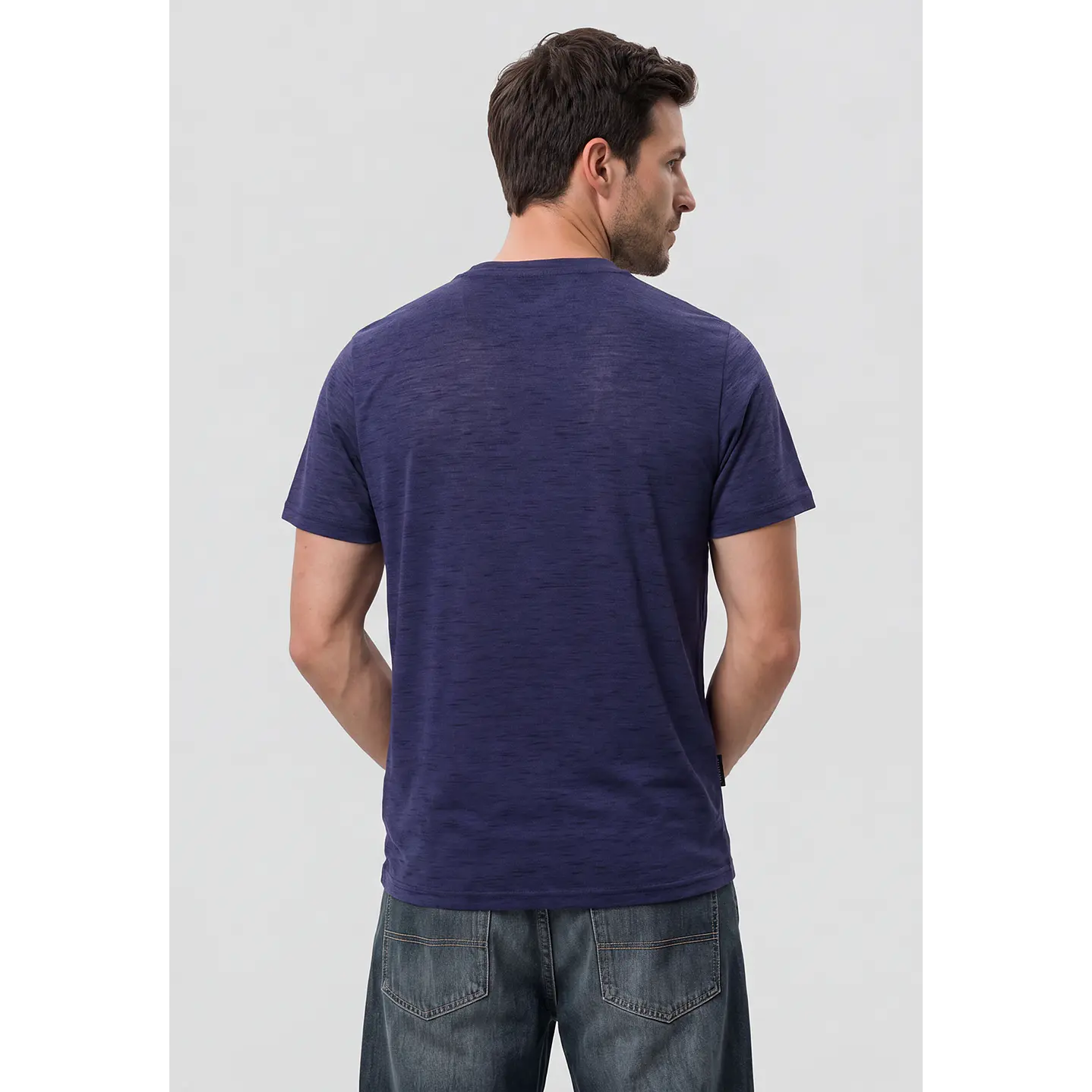 Polera Básica Hombre Azul 3