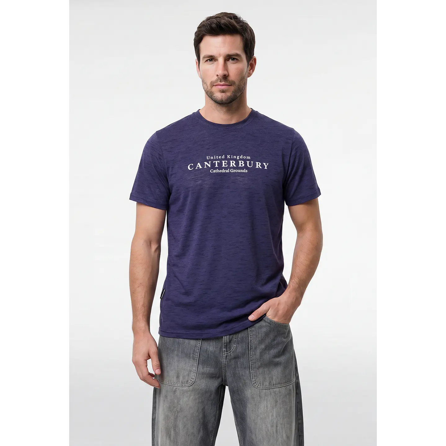 Polera Básica Hombre Azul 1