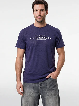 Polera Básica Hombre Azul