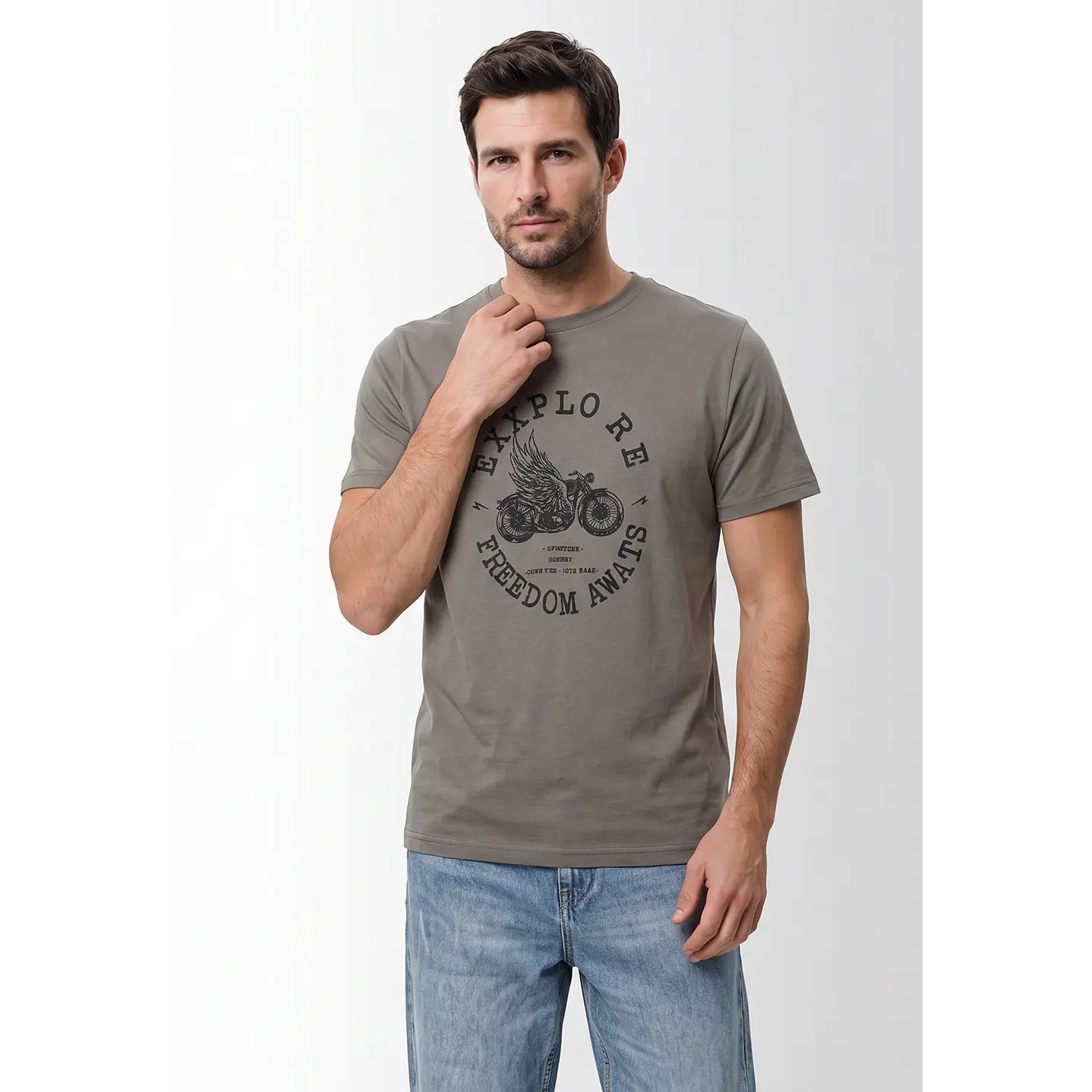 Polera Básica Hombre Verde 1