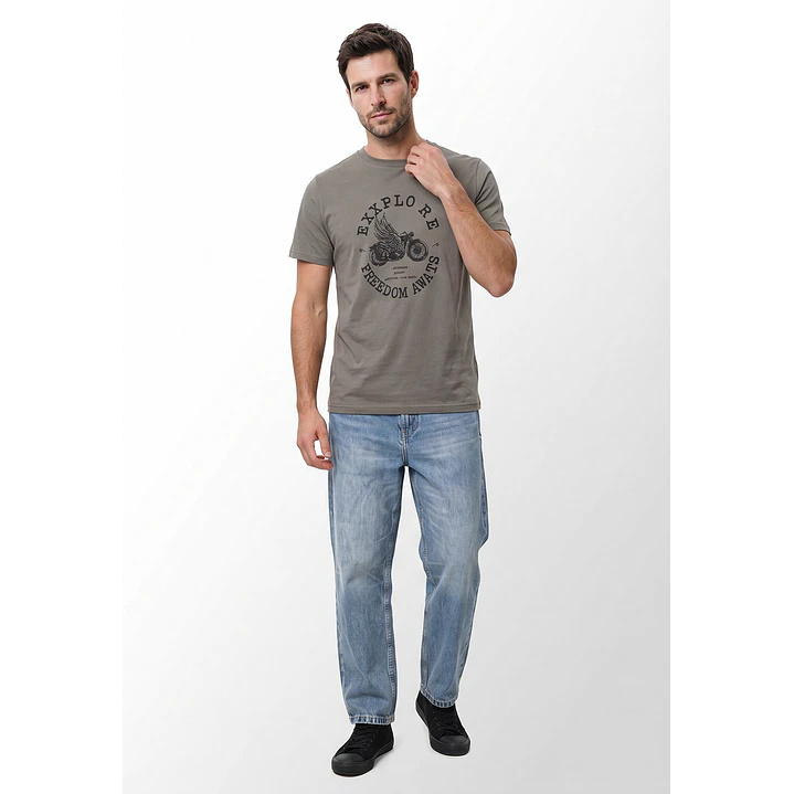 Polera Básica Hombre Verde 4