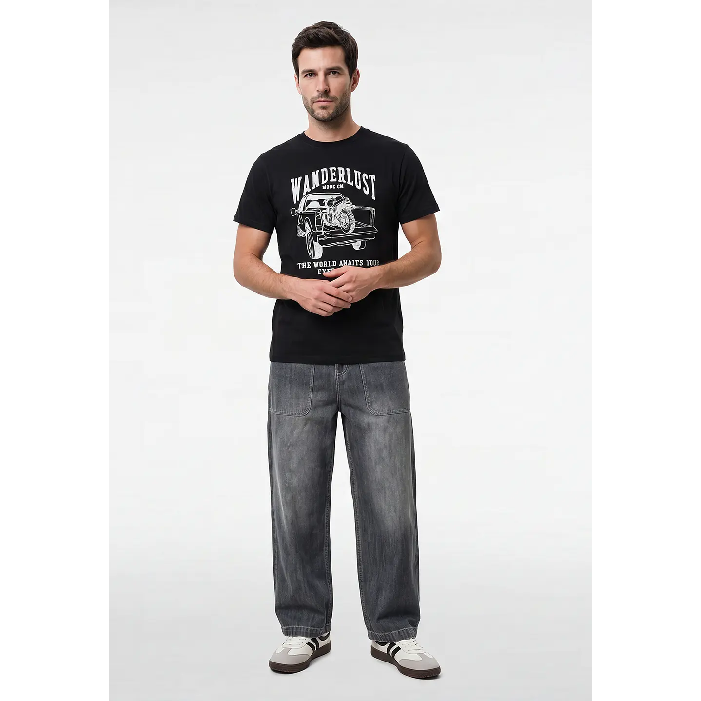 Polera Básica Hombre Negro 4