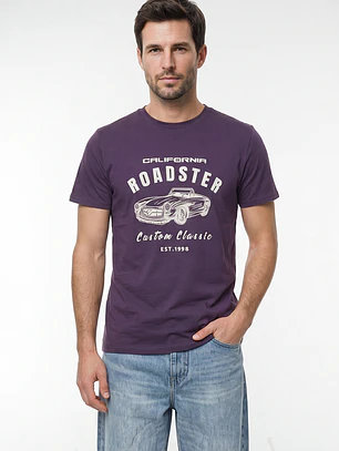 Polera Básica Hombre Morado