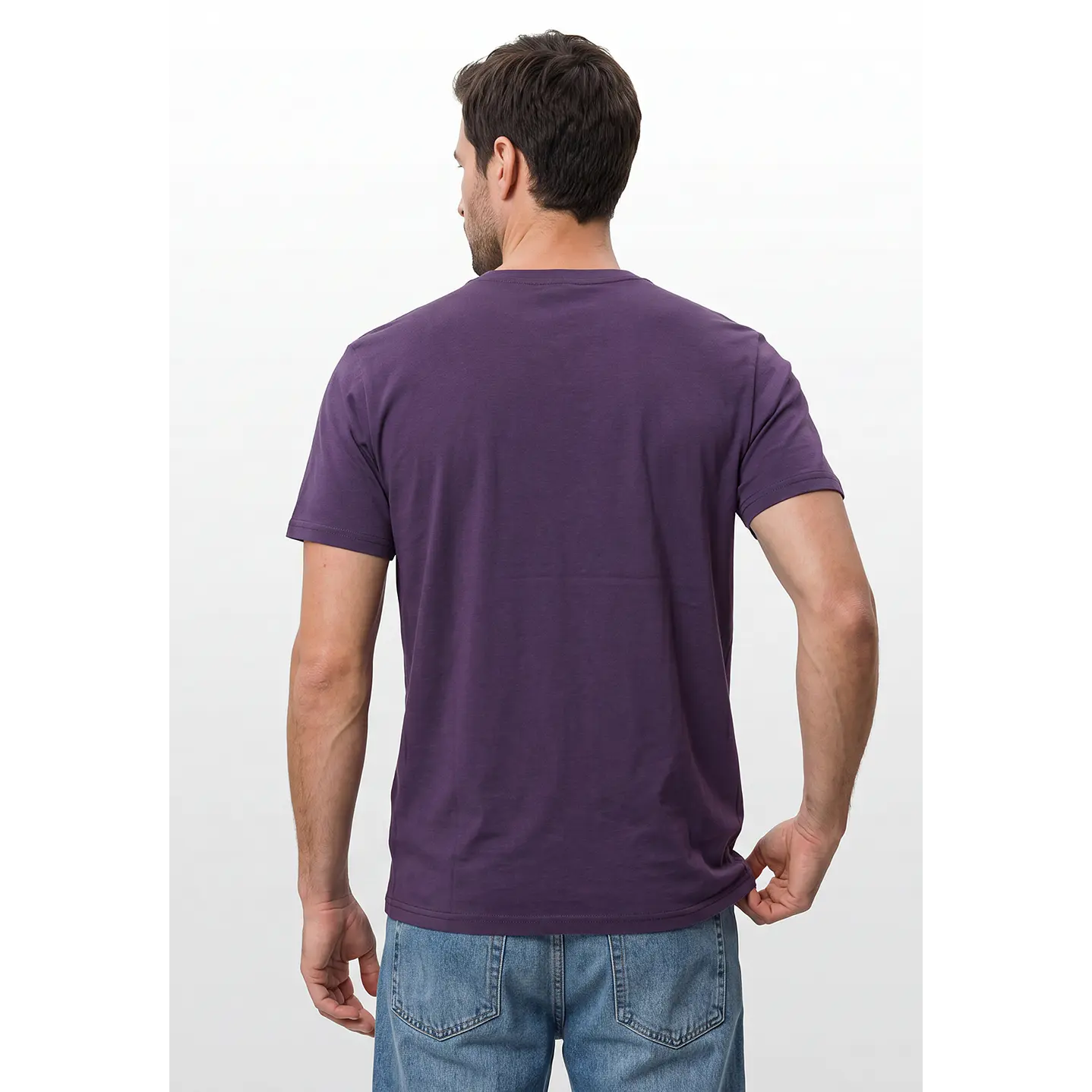 Polera Básica Hombre Morado 2