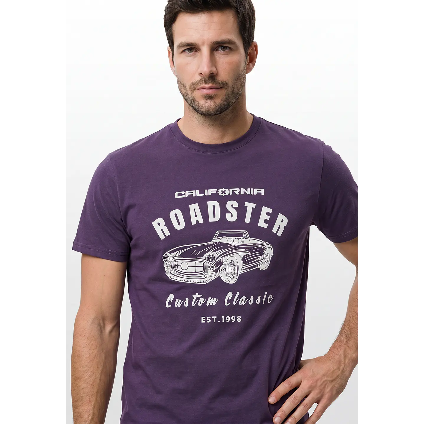 Polera Básica Hombre Morado 3