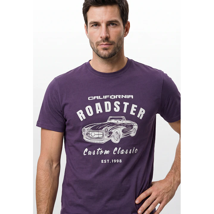 Polera Básica Hombre Morado 2