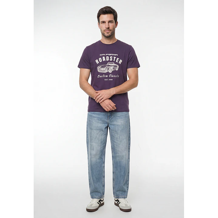 Polera Básica Hombre Morado 4