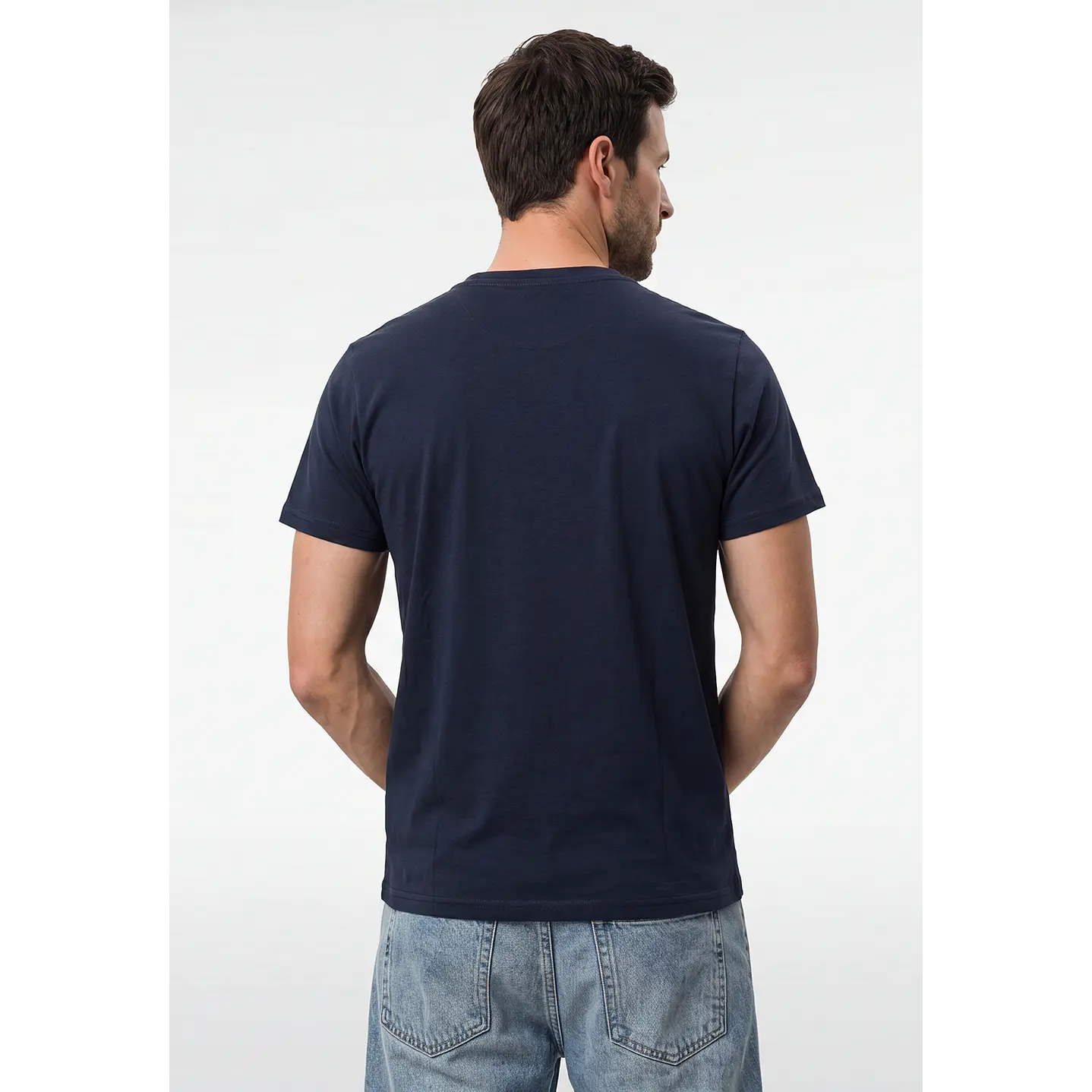 Polera Básica Hombre Azul 2