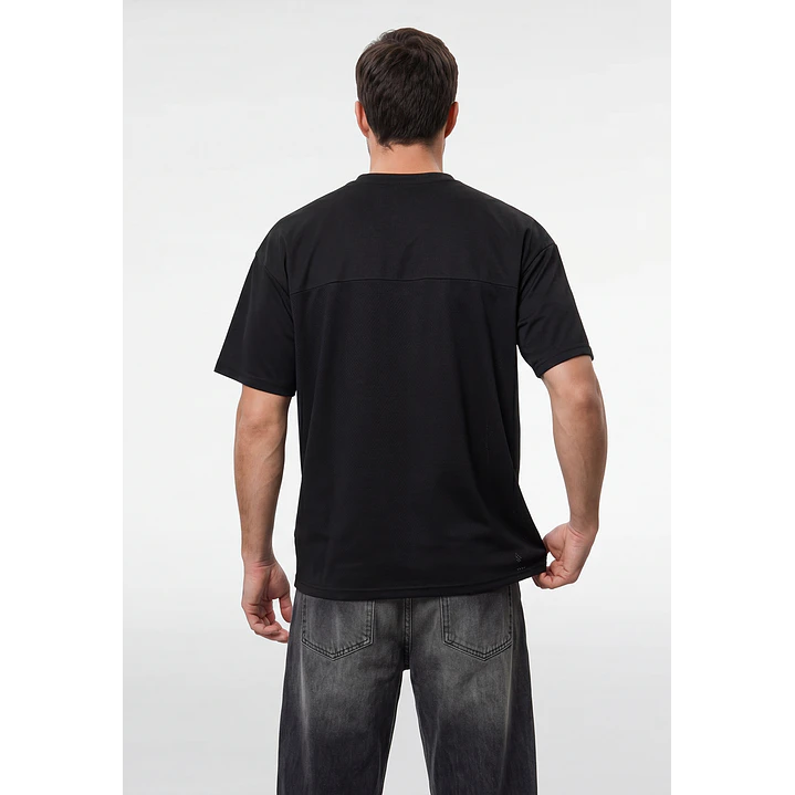 Polera Letras Hombre Negro 3
