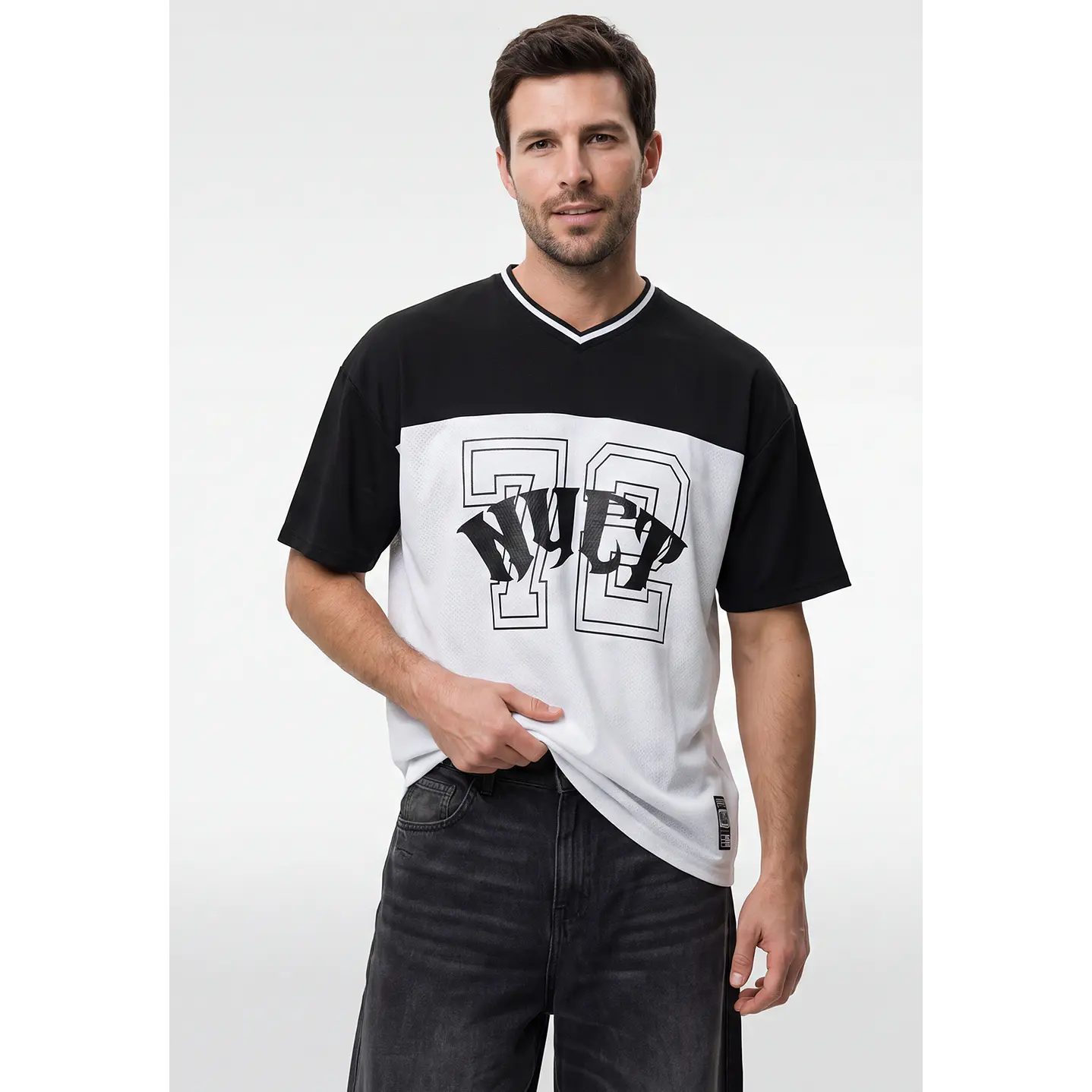 Polera Letras Hombre Blanco 1