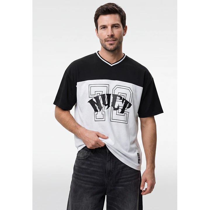 Polera Letras Hombre Blanco 1
