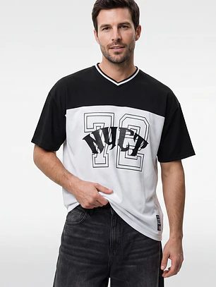 Polera Letras Hombre Blanco