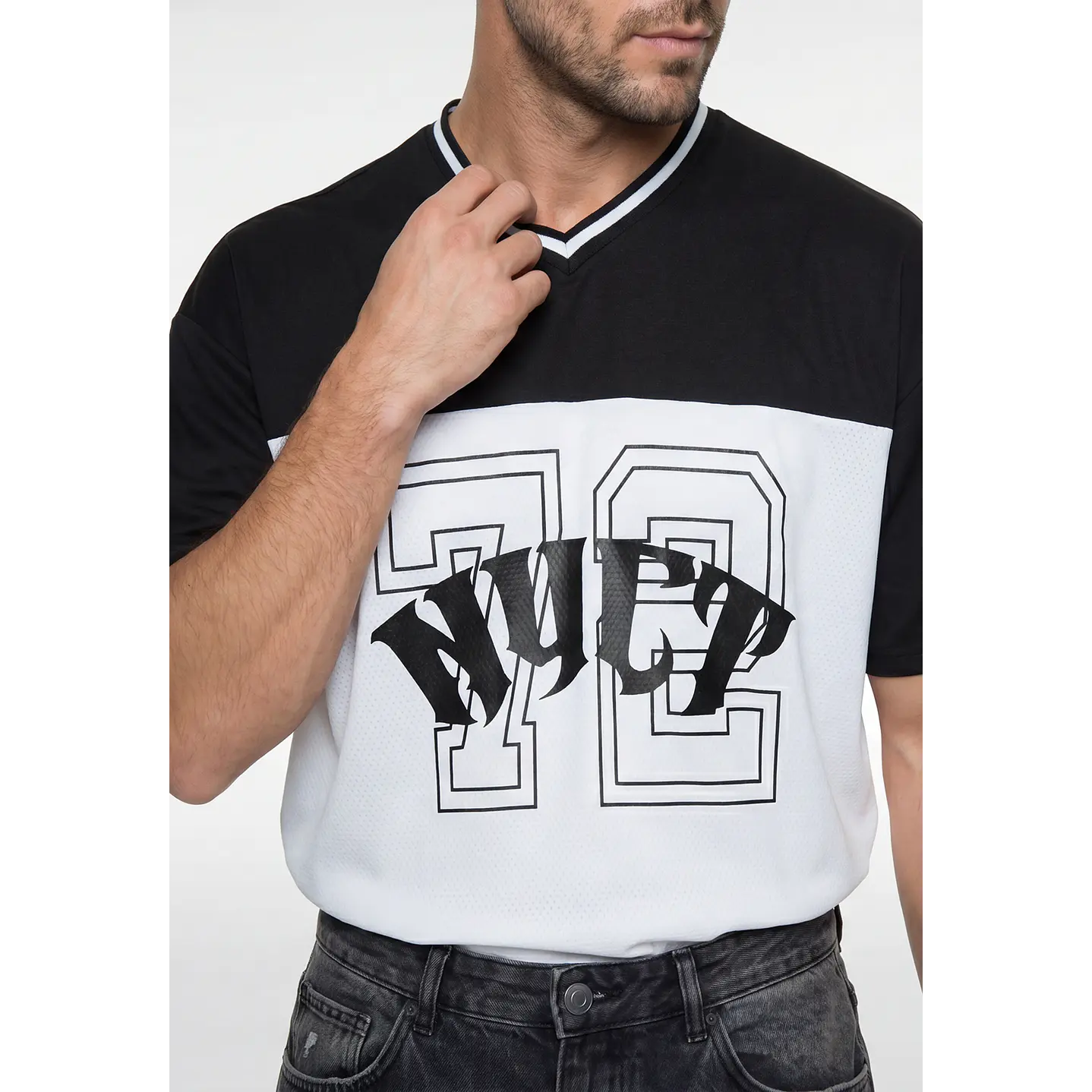 Polera Letras Hombre Blanco 3