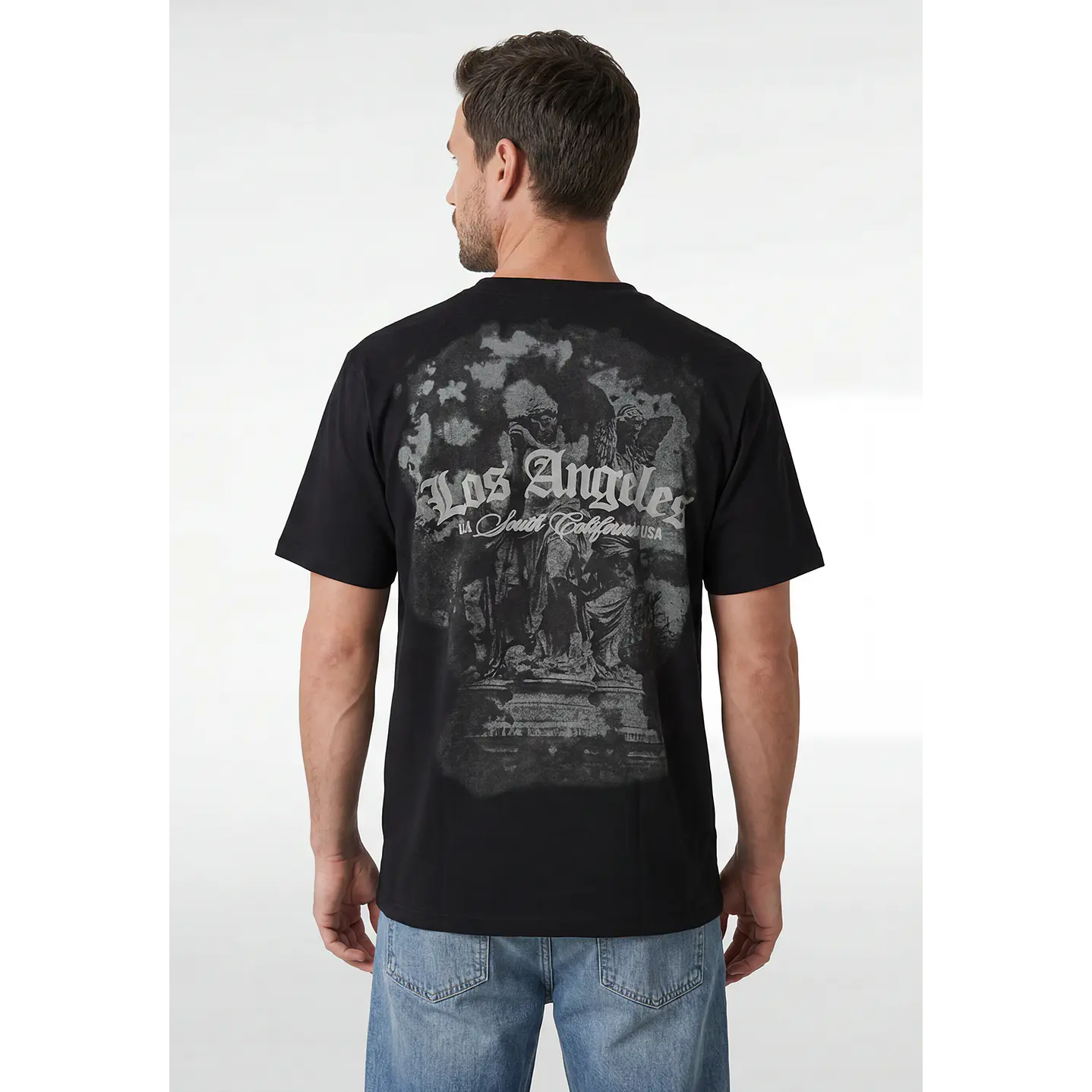 Polera Angeles Relaxed Hombre Negro 1