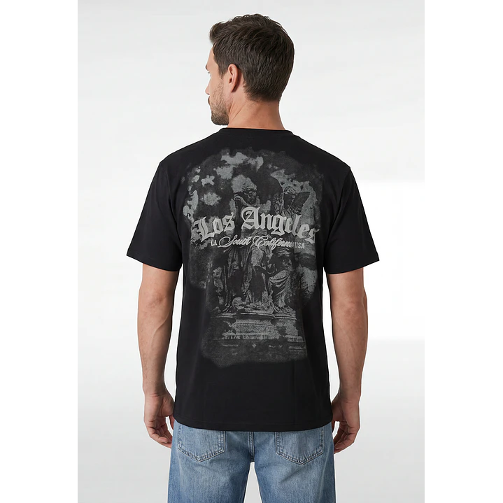 Polera Angeles Relaxed Hombre Negro 3