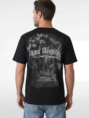 Polera Angeles Relaxed Hombre Negro