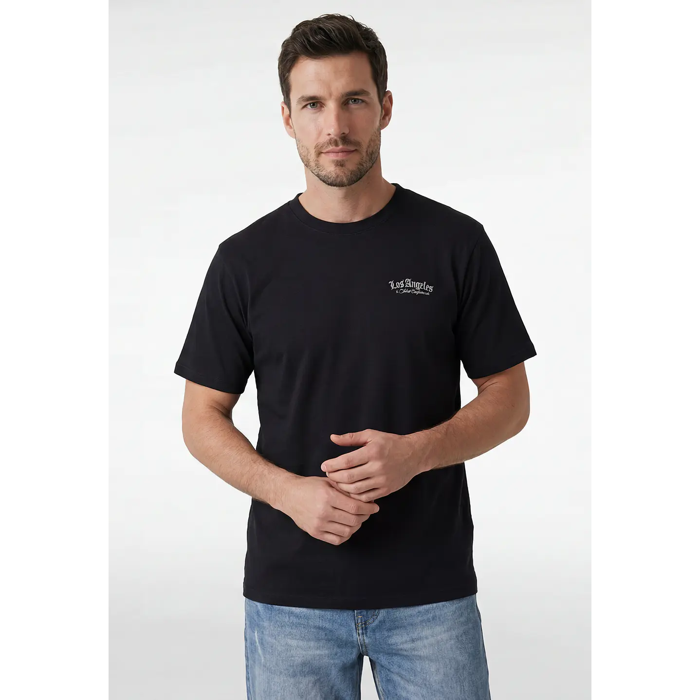 Polera Angeles Relaxed Hombre Negro 2