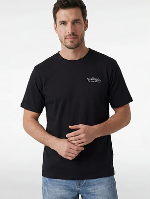 Polera Angeles Relaxed Hombre Negro
