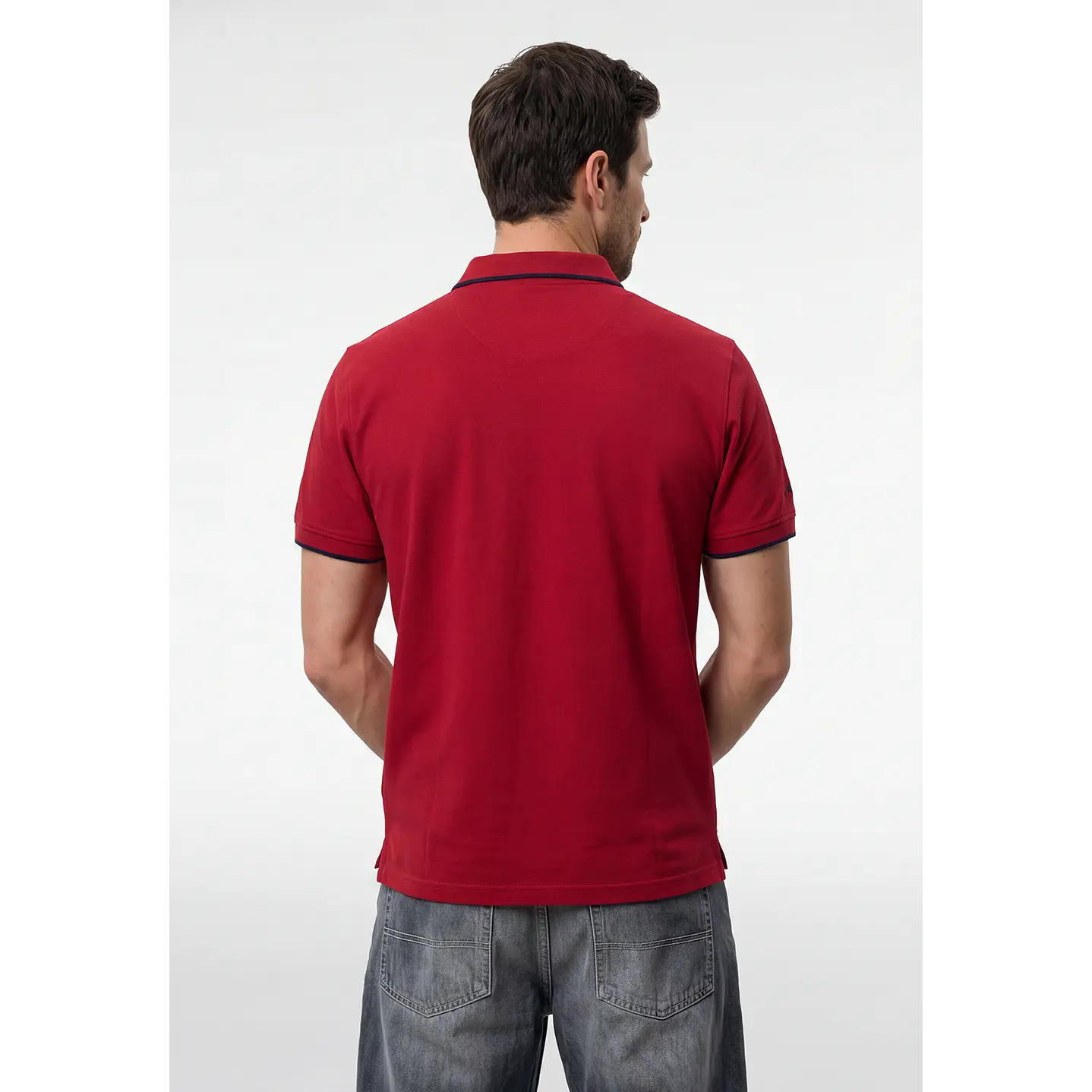 Polera Pique London Hombre Rojo 3