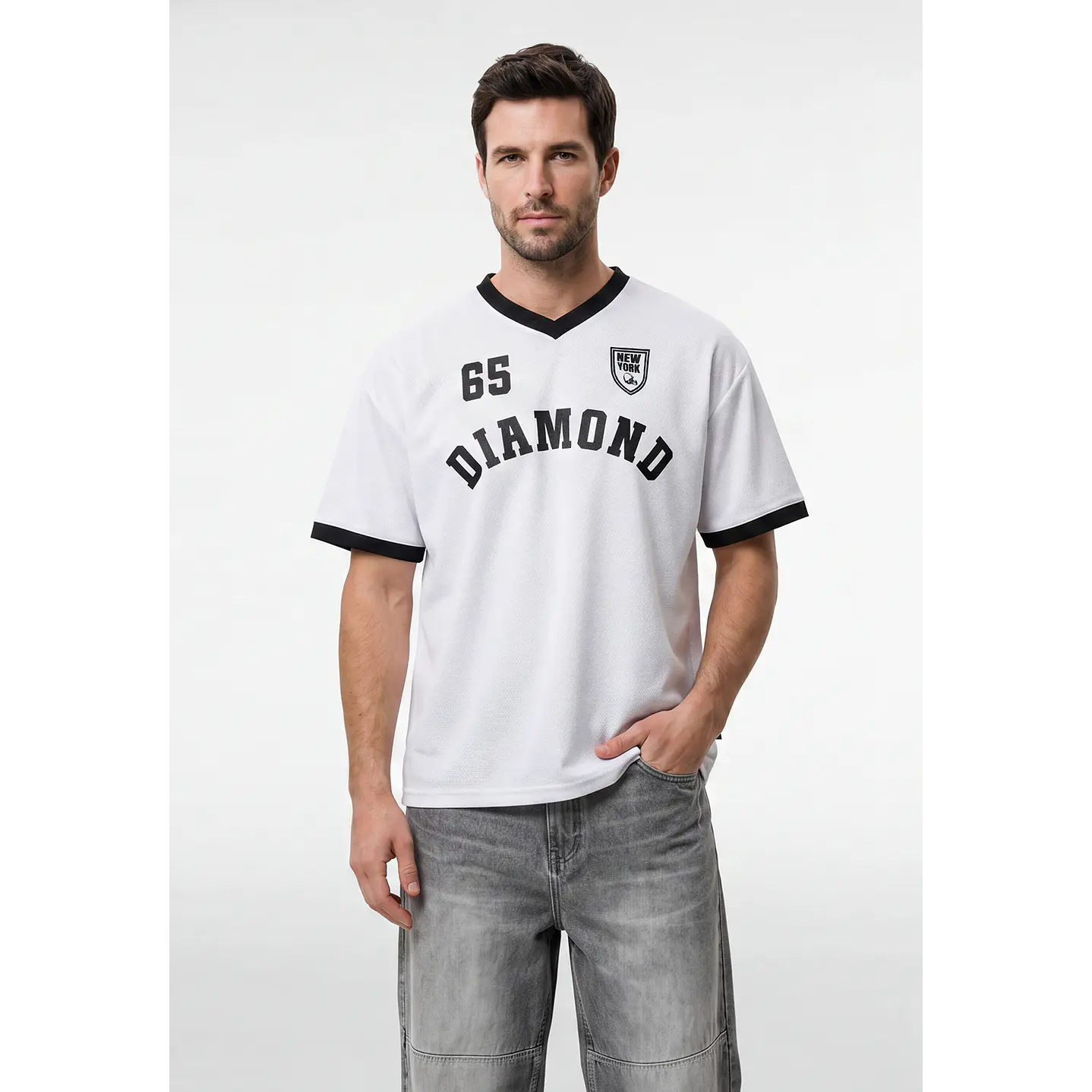 Polera Deportiva Hombre Blanco 1