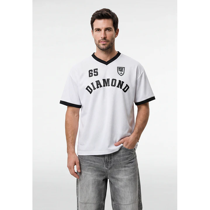 Polera Deportiva Hombre Blanco 1