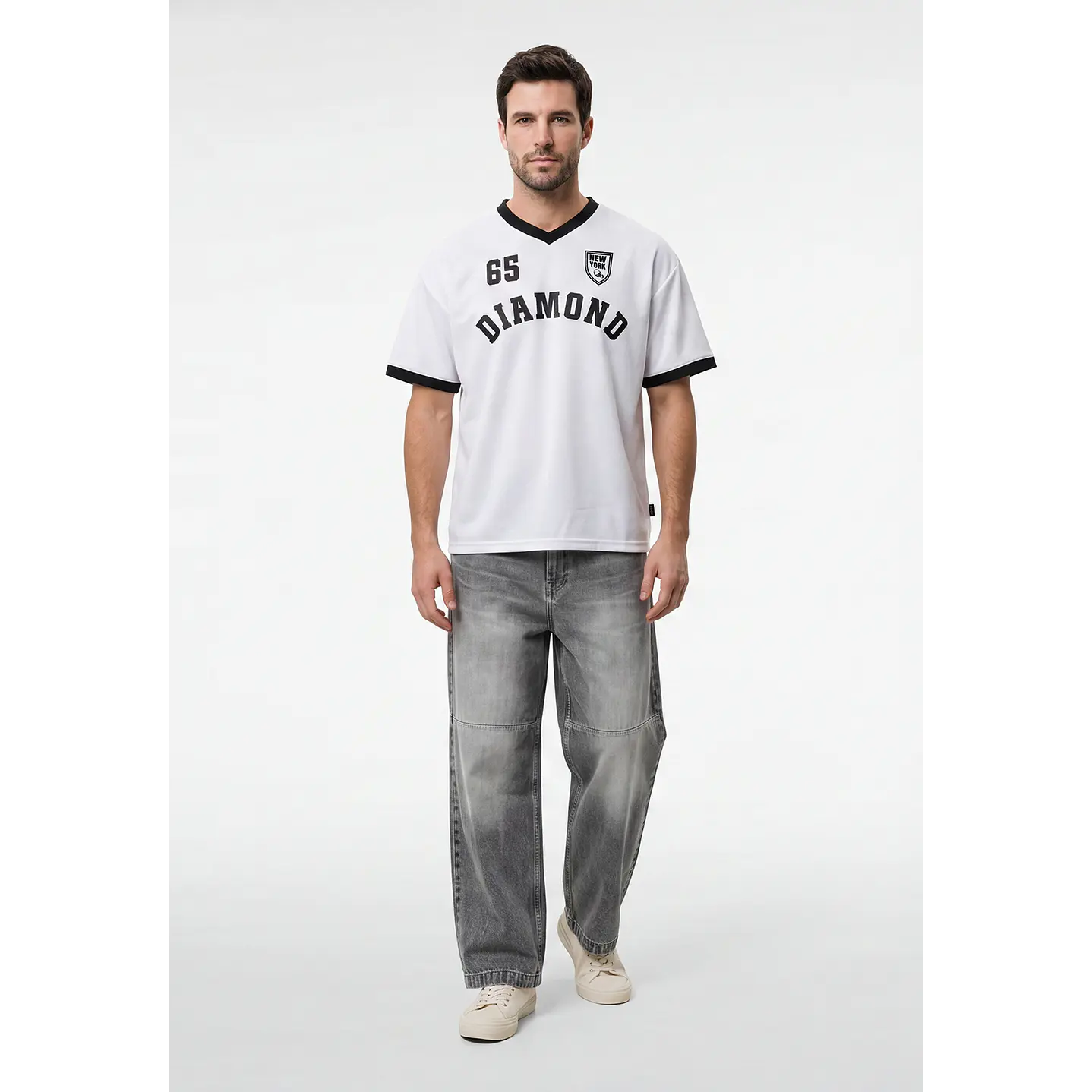 Polera Deportiva Hombre Blanco 4