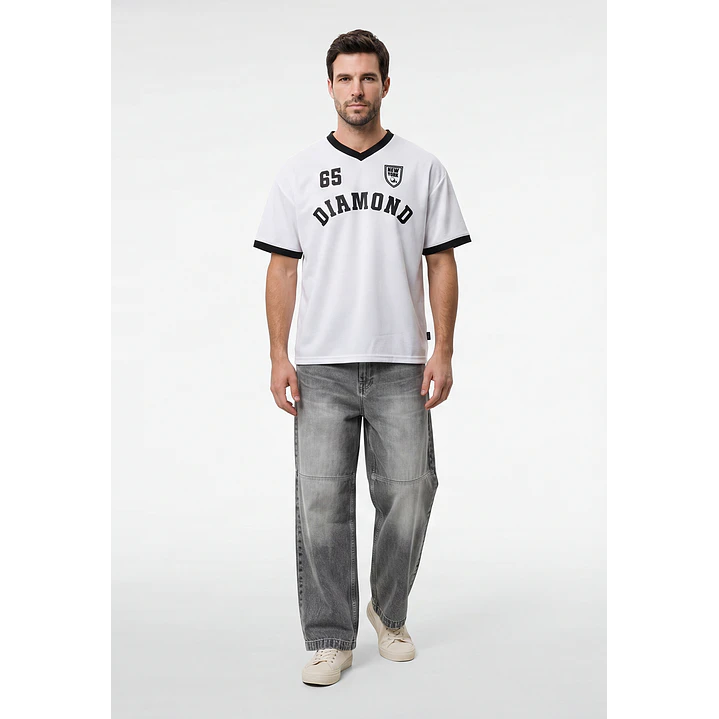 Polera Deportiva Hombre Blanco 4