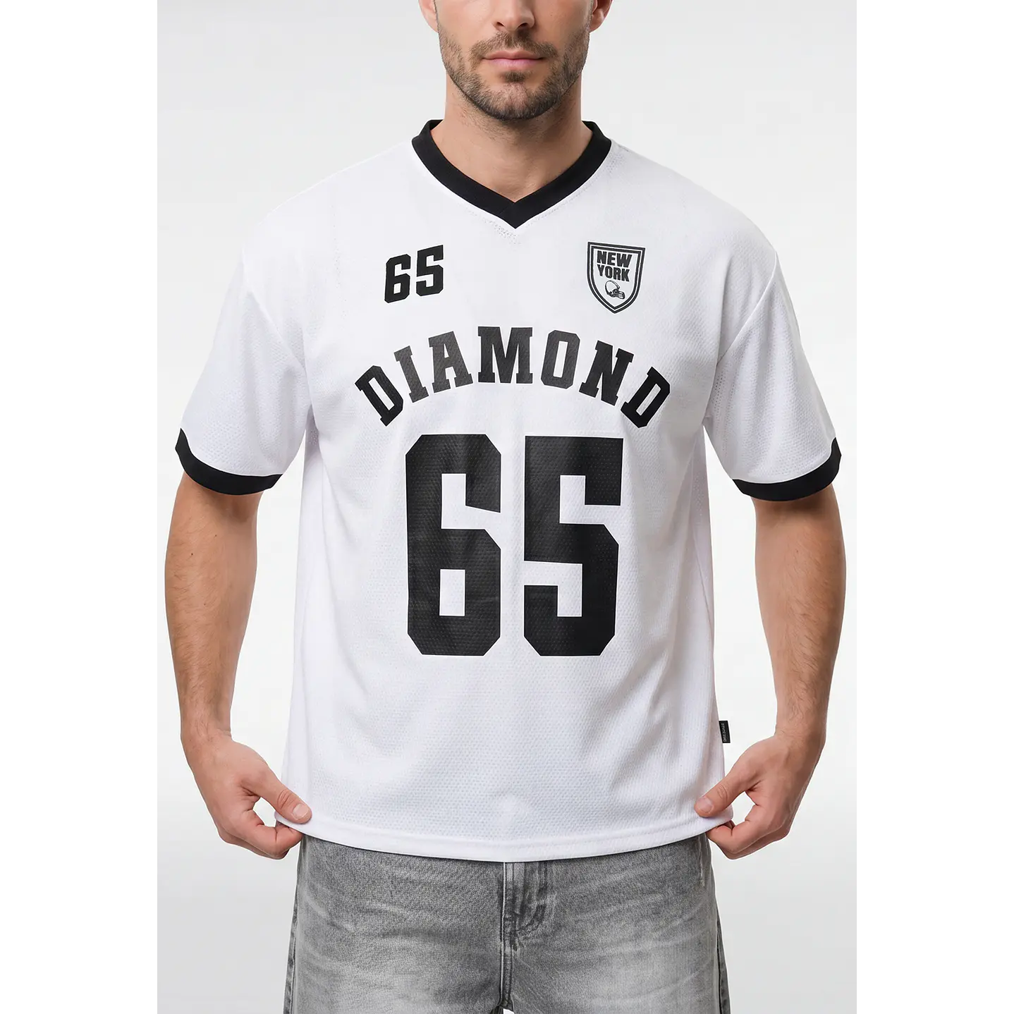 Polera Deportiva Hombre Blanco 3