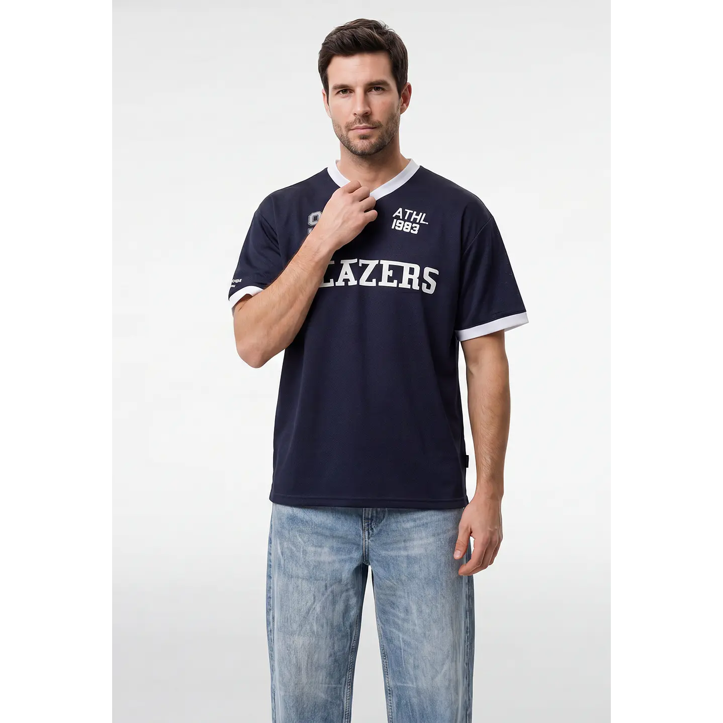Polera Deportiva Hombre Azul 1