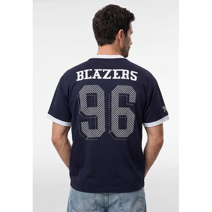 Polera Deportiva Hombre Azul 3