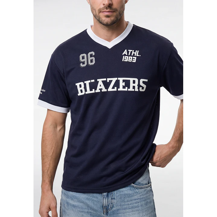 Polera Deportiva Hombre Azul 2