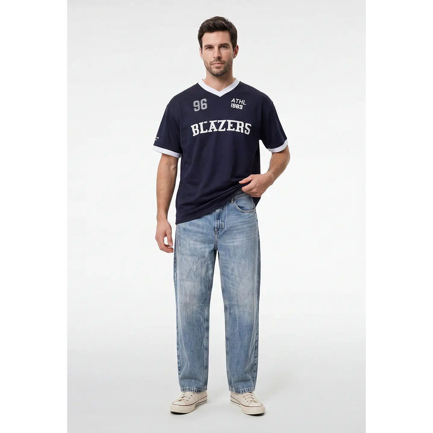 Polera Deportiva Hombre Azul 4