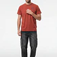Polera Letras Relaxed Hombre Naranja - Miniatura 4