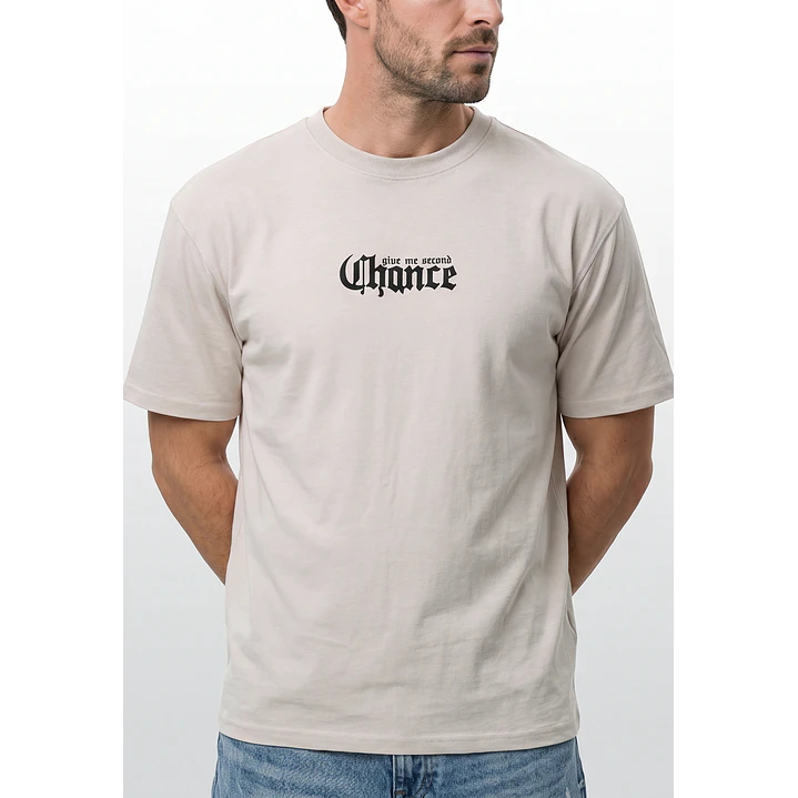 Polera Calavera Hombre Beige 2