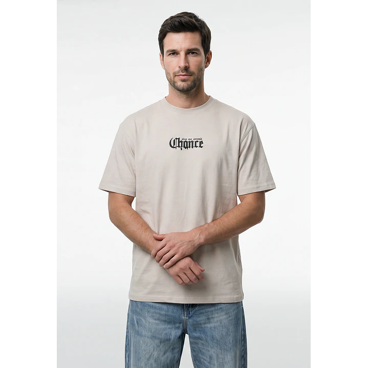Polera Calavera Hombre Beige 1