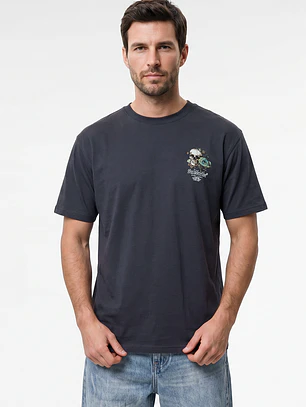 Polera Calavera Hombre Azul