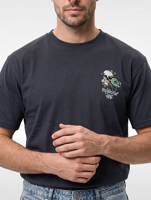 Polera Calavera Hombre Azul