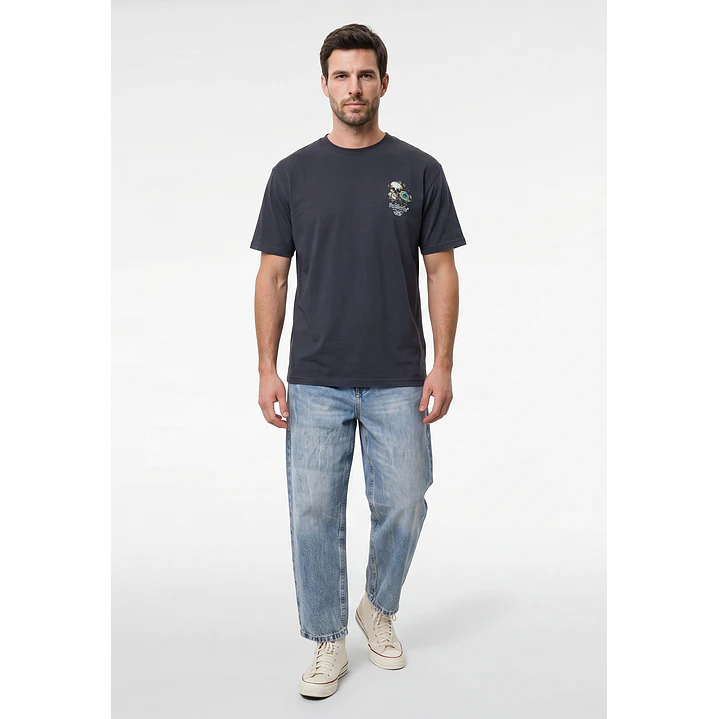 Polera Calavera Hombre Azul 4