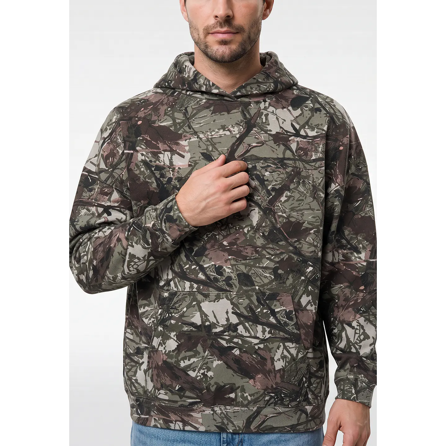 Polerón Camuflado Hombre Verde 2