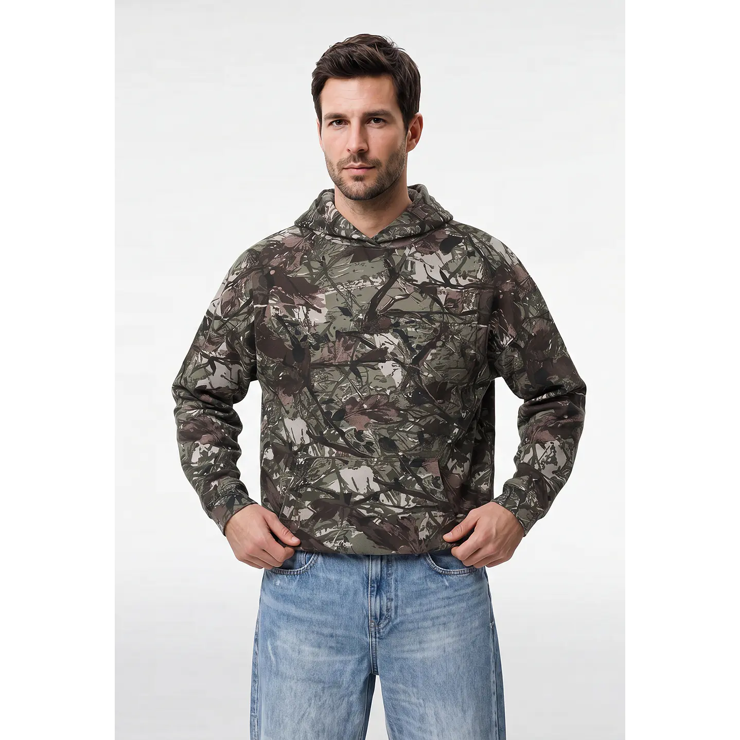 Polerón Camuflado Hombre Verde 1