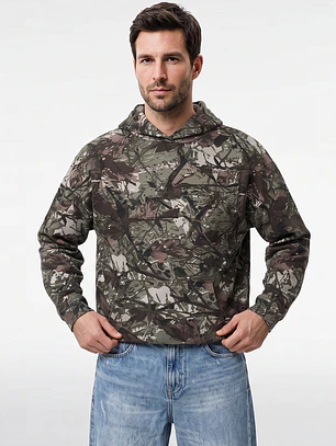Polerón Camuflado Hombre Verde