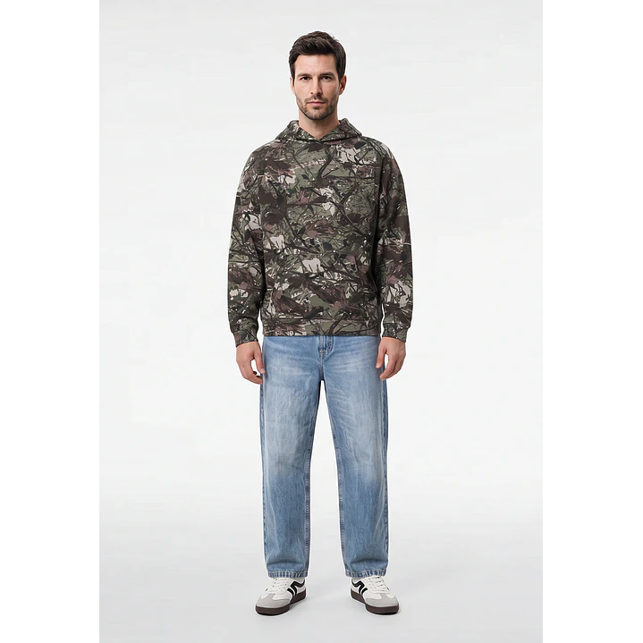 Polerón Camuflado Hombre Verde 4