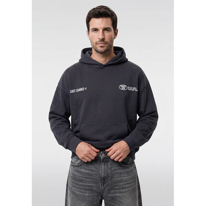 Polerón Moda Hombre Gris 1