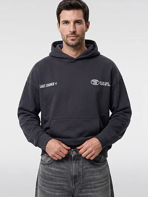 Polerón Moda Hombre Gris