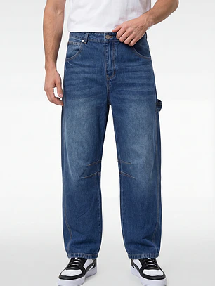 Jeans Carpintero Ballon Hombre Azul
