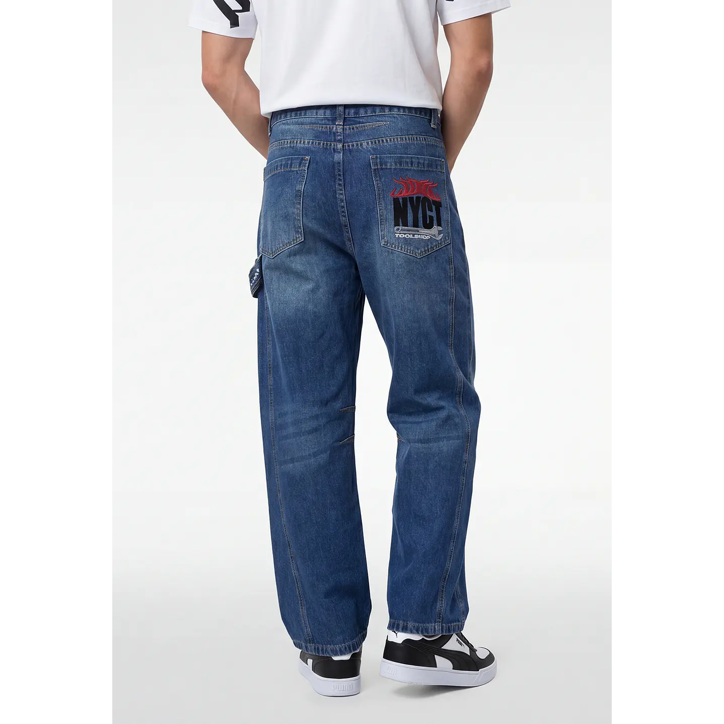 Jeans Carpintero Ballon Hombre Azul 2