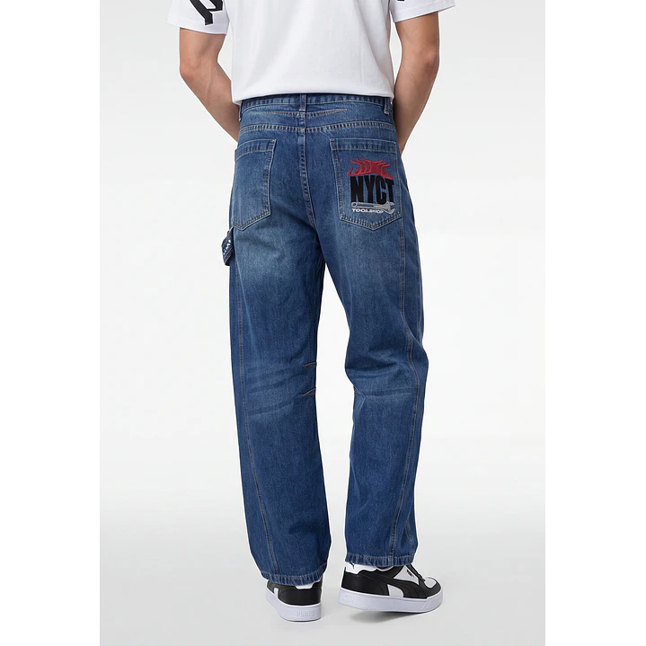 Jeans Carpintero Ballon Hombre Azul 2