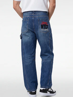 Jeans Carpintero Ballon Hombre Azul
